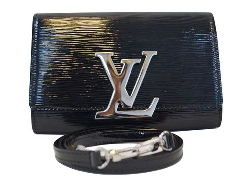 louis vuitton black patent leather purse|louis vuitton louise epi leather.